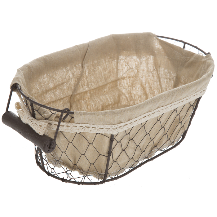 Metal Wire Basket Set With Fabric Lining Hobby Lobby 1142959